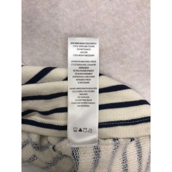 Splendid Womens Striped 2 Piece Set Crop Top Maxi Skirt Ivory Navy RS4K44E M - Picture 14 of 16